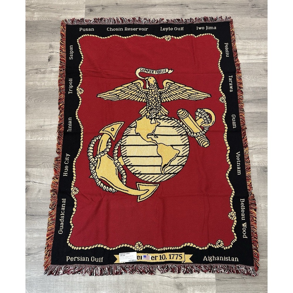 Pure Country Marine Corps United States Marine Corps Bicentennial Throw Blanket